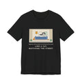Funny Japanese Chin T-Shirt, Perched on the Back of the Couch Like a Cat, Watching the Street, Window Lookout Tee