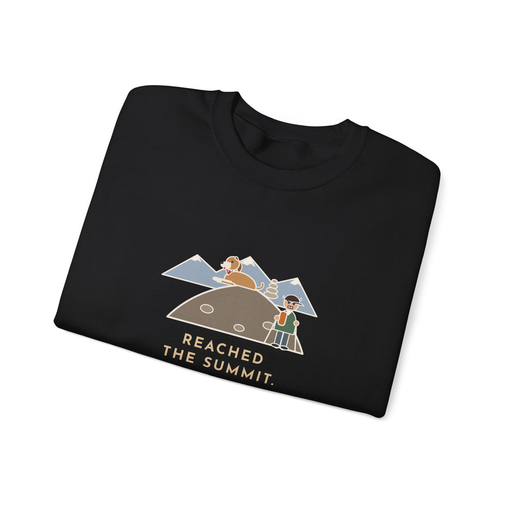 Funny Colorado Hiking Crewneck Sweatshirt - Summit Dog Got There an Hour Earlier