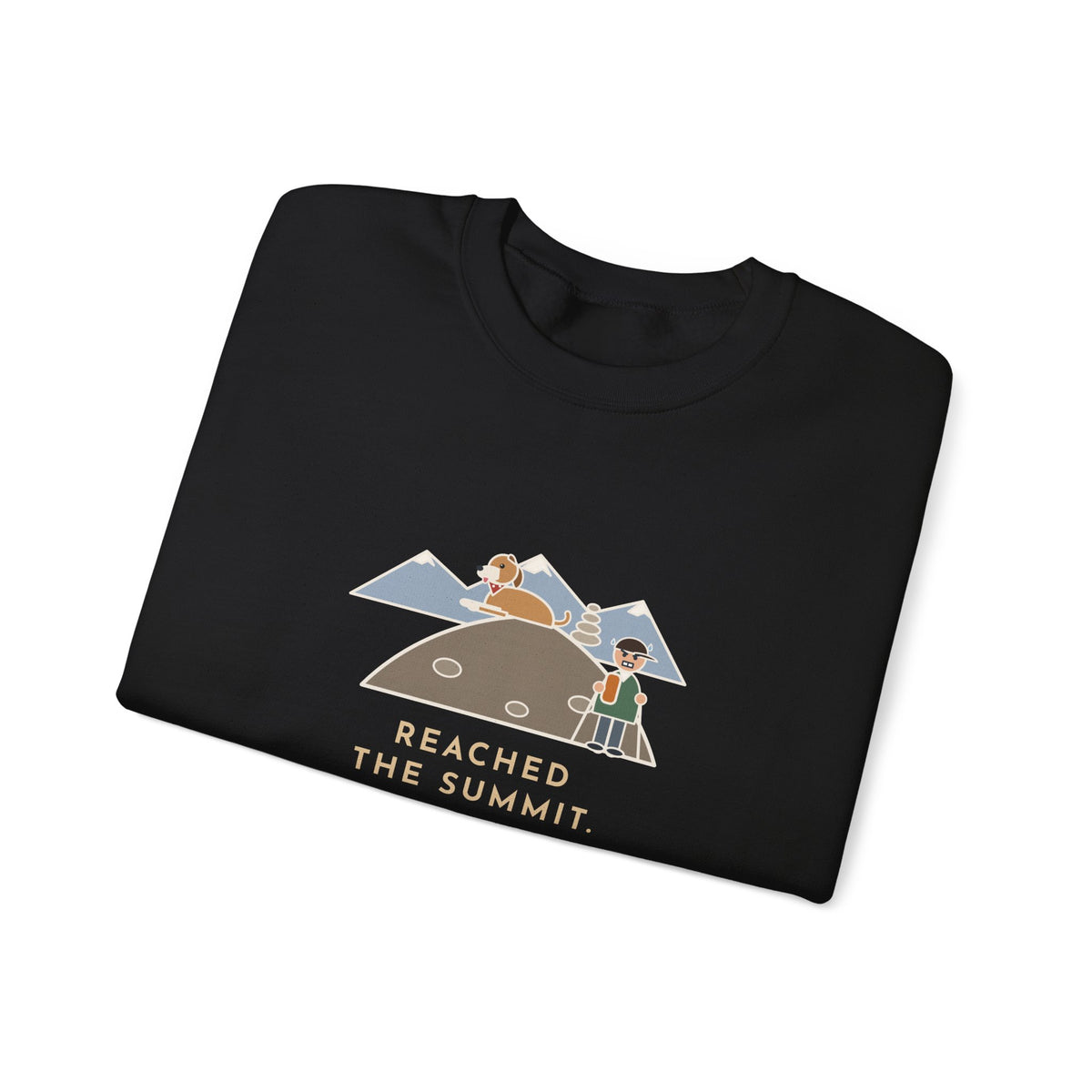 Funny Colorado Hiking Crewneck Sweatshirt - Summit Dog Got There an Hour Earlier