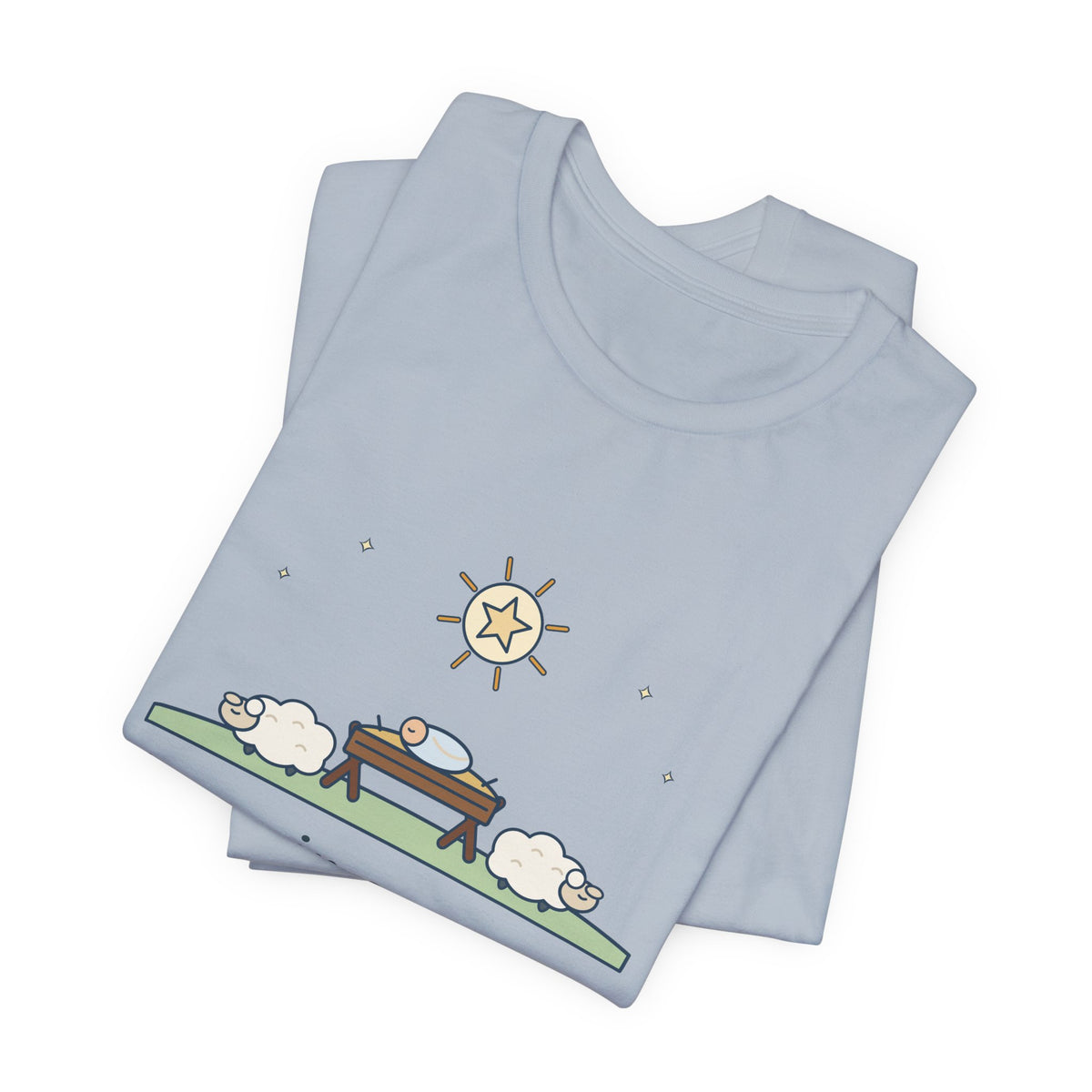Anonymous Quote T-Shirt, Away in a Manger, Christmas Manger and Lambs Tee