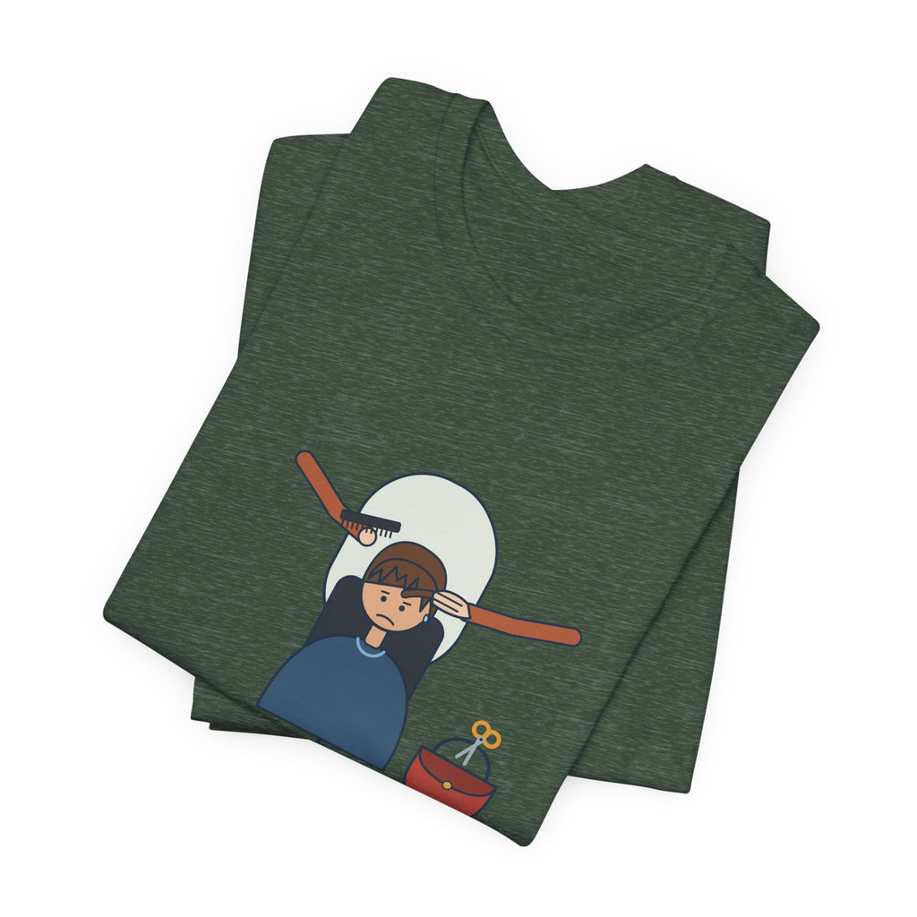 Hairstylist T-Shirt - Who Cut Your Bangs? Oh. You Did. Funny Salon Tee