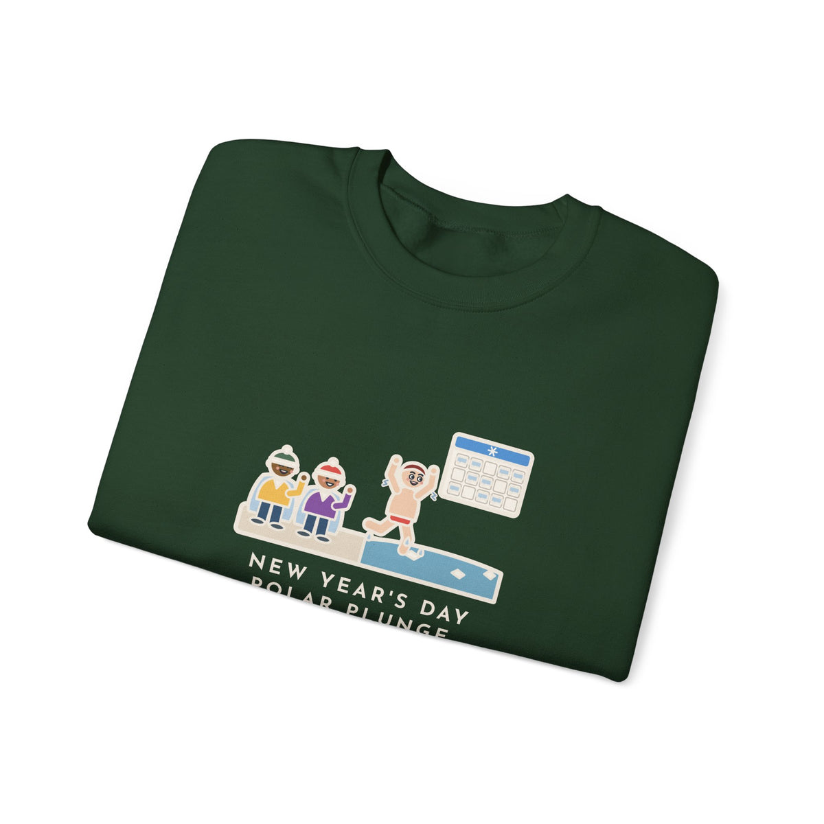New Year's Day Plunge Sweatshirt, In the Water Four Seconds, Told the Story for a Month, Funny Frosty Beach Crewneck
