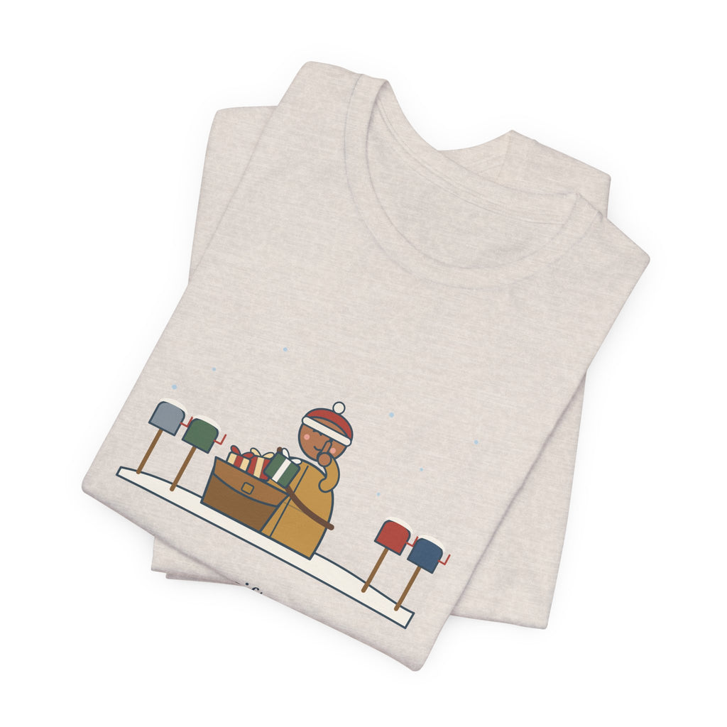 Mail Carrier Christmas T-Shirt - I Know Every Gift on Your List. I'm Not Telling