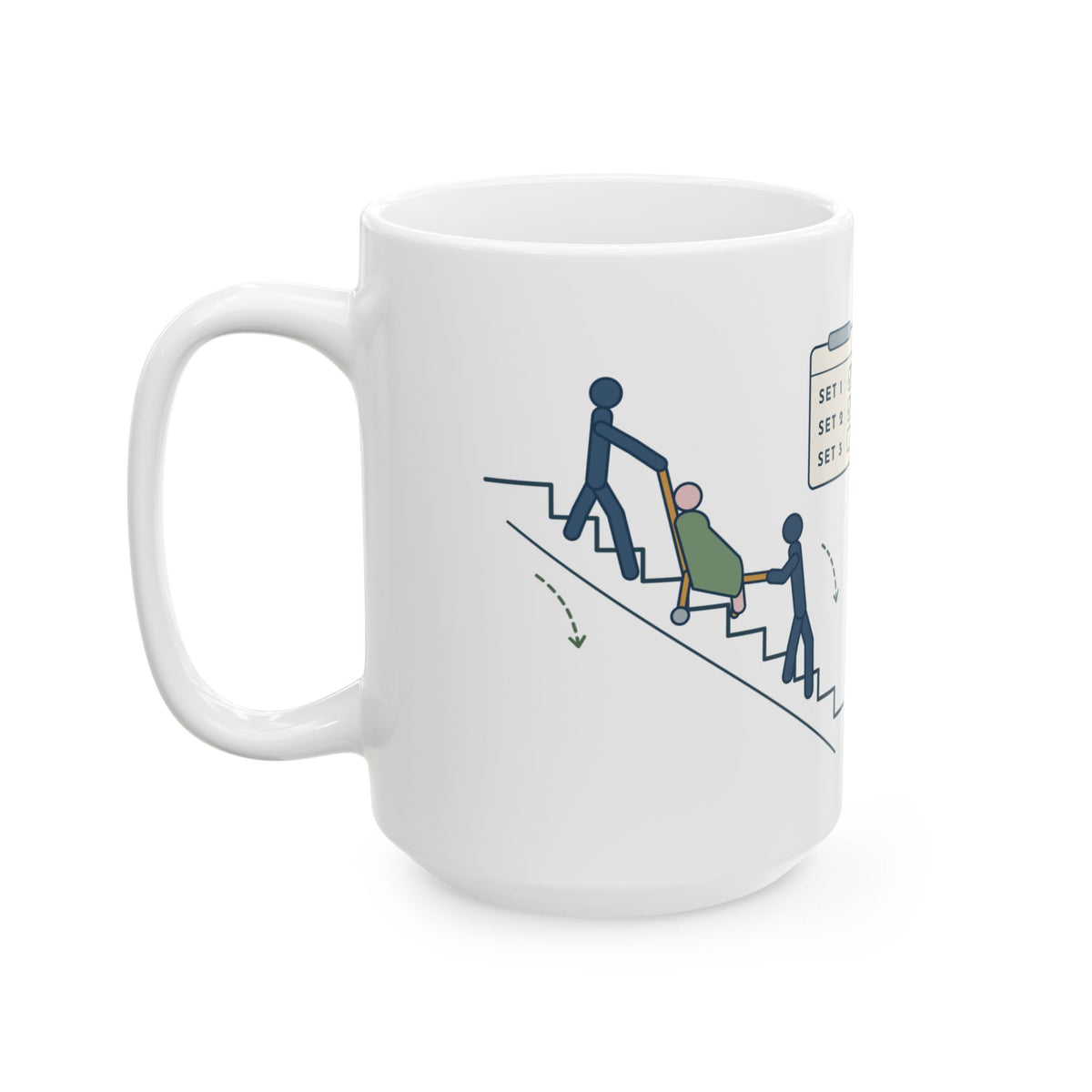Large 15oz Paramedic Mug - Leg Day: Third-Floor Walk-Up EMT Coffee Mug