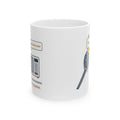 Cockatiel Coffee Mug - Learned the Microwave. Ignored My Name. Funny Pet Bird Mug