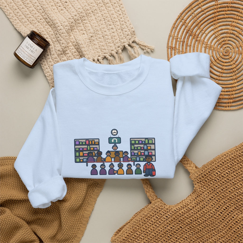 Return Line Sweatshirt, December 26, Stood in Line Longer Than I Spent Shopping, Funny Returns Desk Crewneck