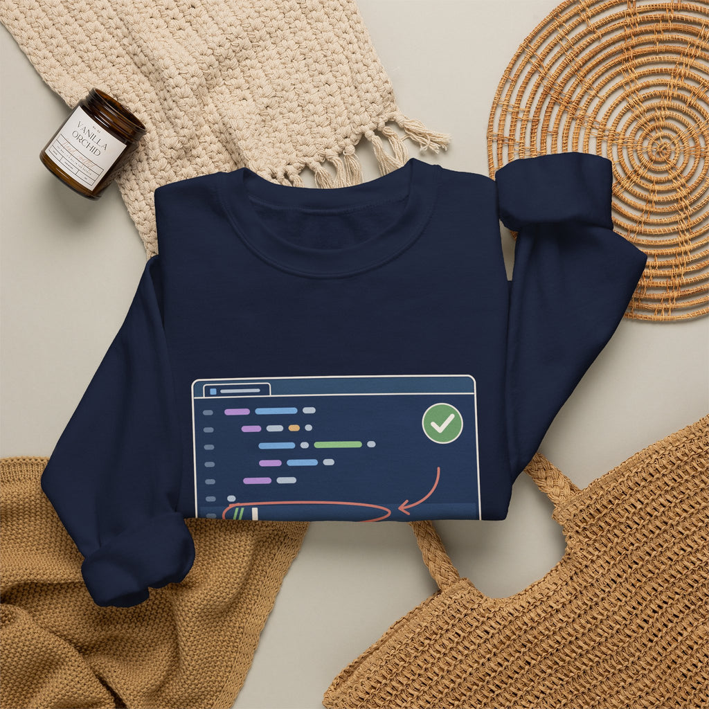 Computer Science Teacher Crewneck Sweatshirt - Your Code Works. Now Comment It.