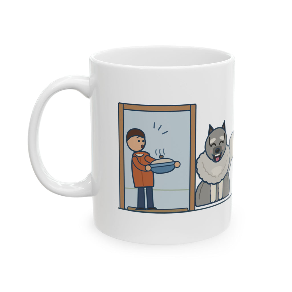 Keeshond Coffee Mug - The Guest Thought It Was a Snarl