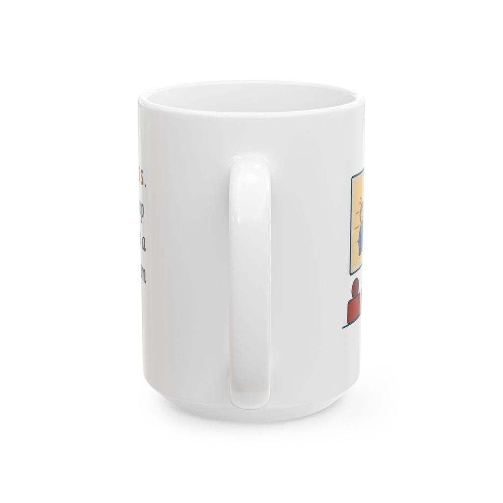 Large 15oz Film Studies Teacher Mug - Slow-Motion Walk Group Project Media Teacher Gift
