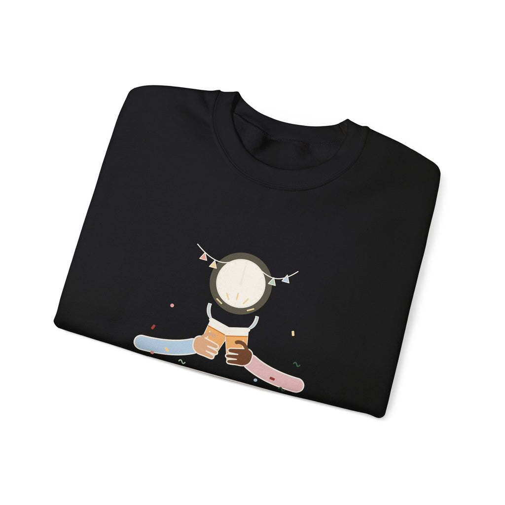 Night-Shift Nurse Crewneck Sweatshirt - New Year's Toast: Apple Juice, Nurses' Station
