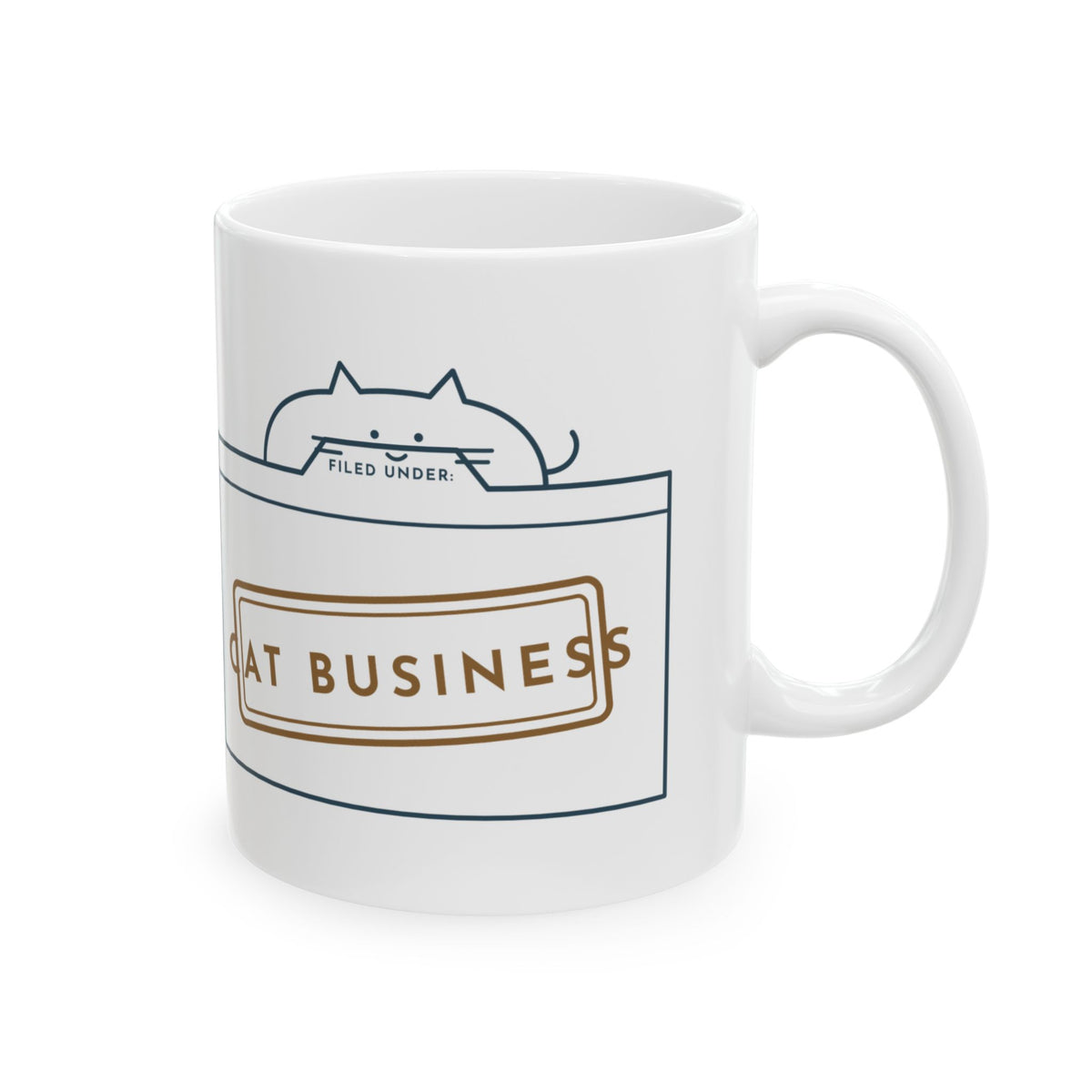 Cat Lover Coffee Mug - Filed Under: Cat Business Work From Home Desk Mug