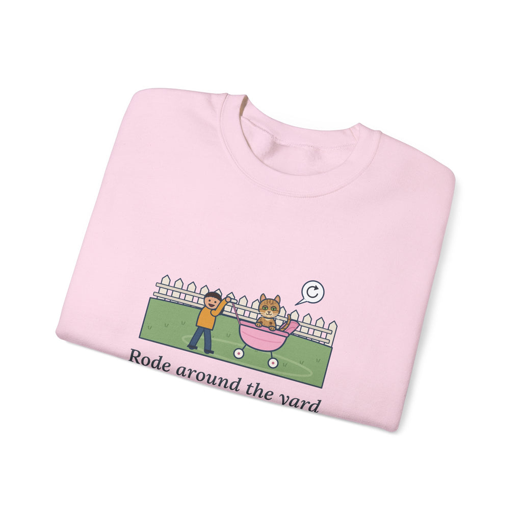 Australian Mist Cat Crewneck Sweatshirt - Rode Around the Yard in the Doll Stroller