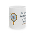Oscar Wilde Quote Mug, To Love Oneself Is the Beginning of a Life-Long Romance, Self-Love Mirror Bouquet Coffee Mug 11oz