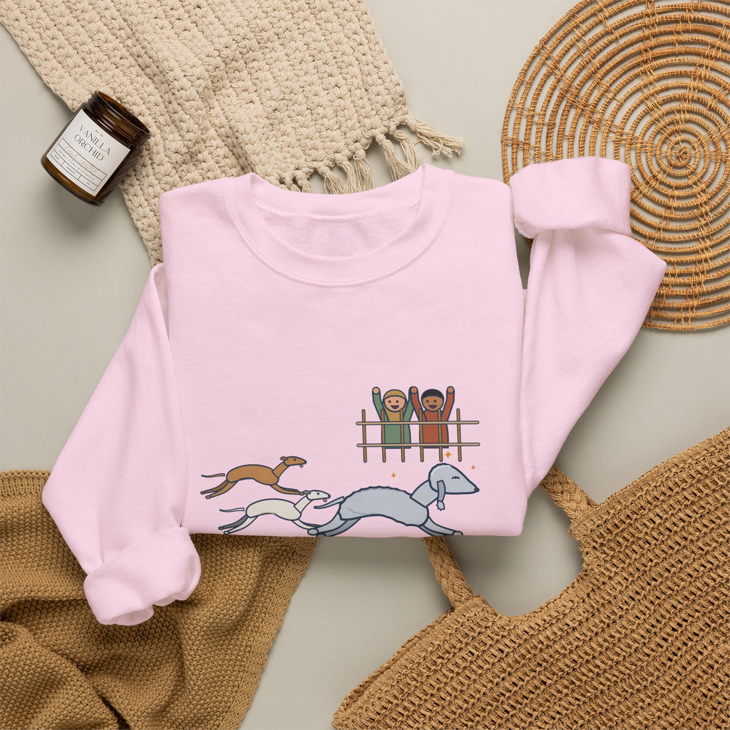 Bedlington Terrier Crewneck Sweatshirt - Outran the Whippets, Still Fluffy