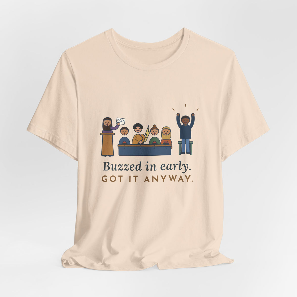 Quiz Bowl Coach T-Shirt - Buzzed In Early, Got It Anyway Academic Team Tee