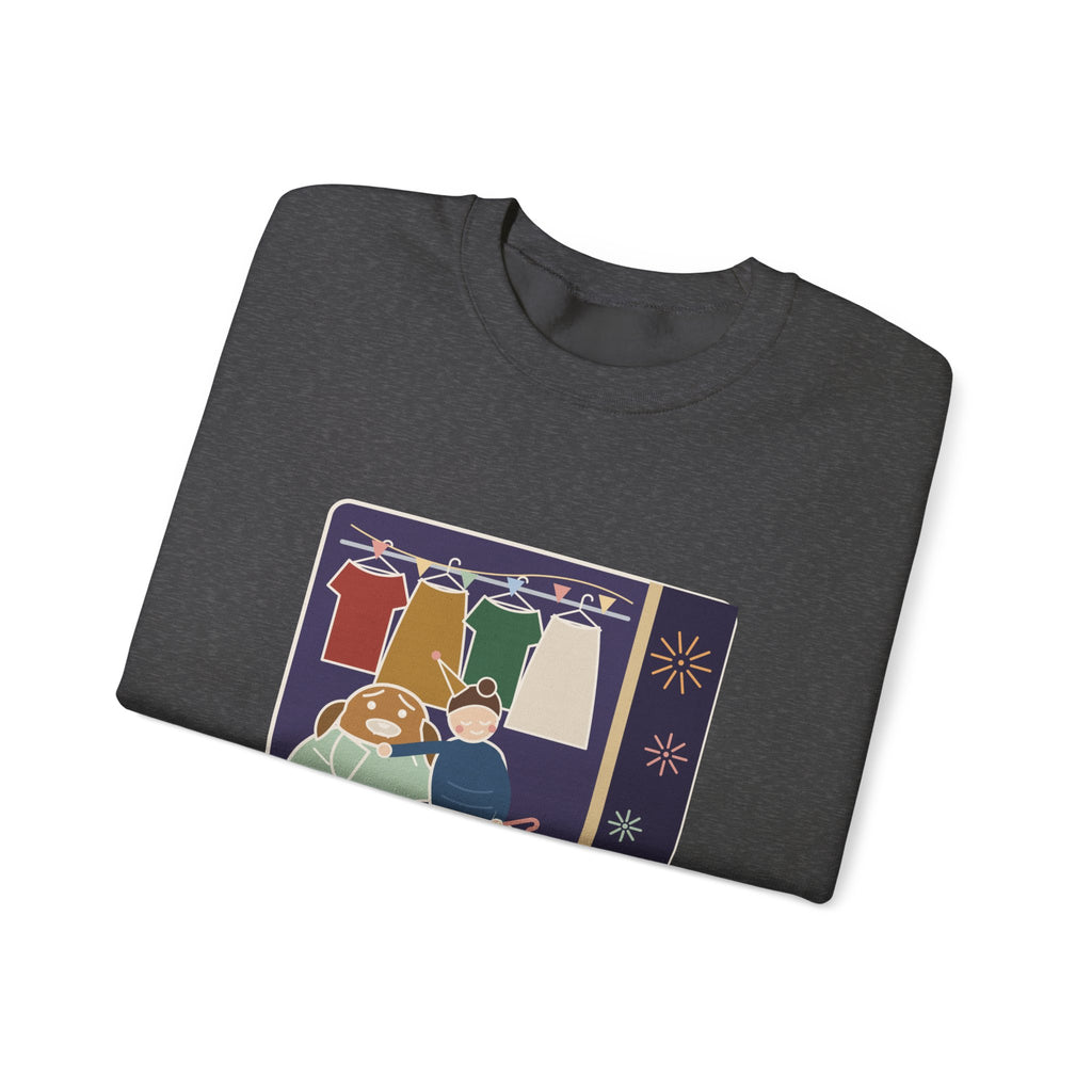 New Year 2027 Crewneck Sweatshirt - Rang in 2027 in the Closet with the Dog, Dog Mom and Dad Gift