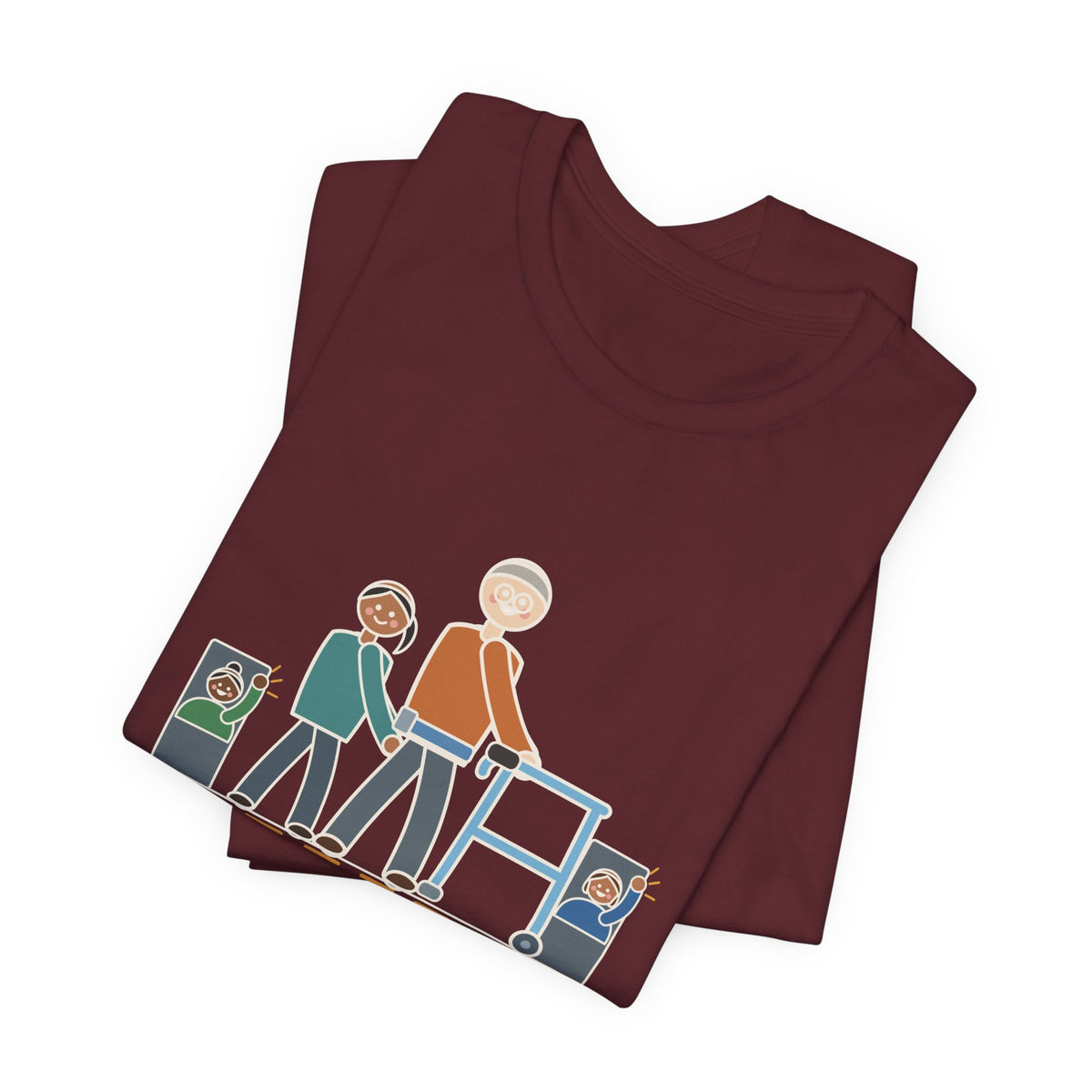 Inpatient Rehab Nurse T-Shirt - Ten Feet With the Walker, The Whole Hall Cheered