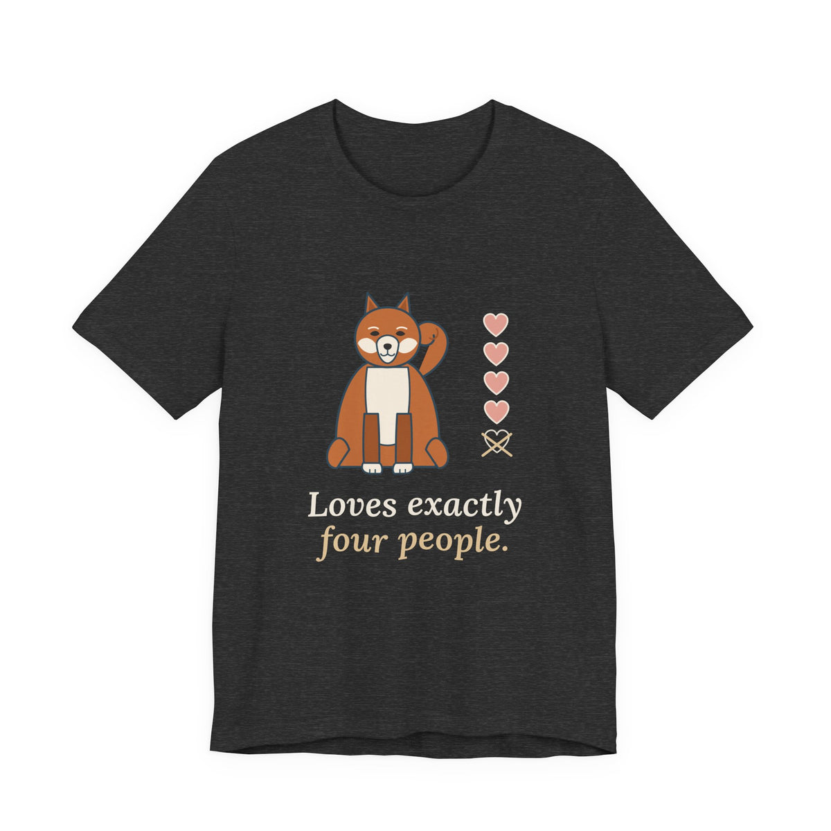 Akita T-Shirt - Loves Exactly Four People Funny Loyal Akita Owner Tee