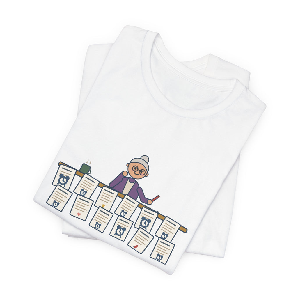 Creative Writing Teacher T-Shirt - Twelve Stories Turned In, Nine End With Waking Up