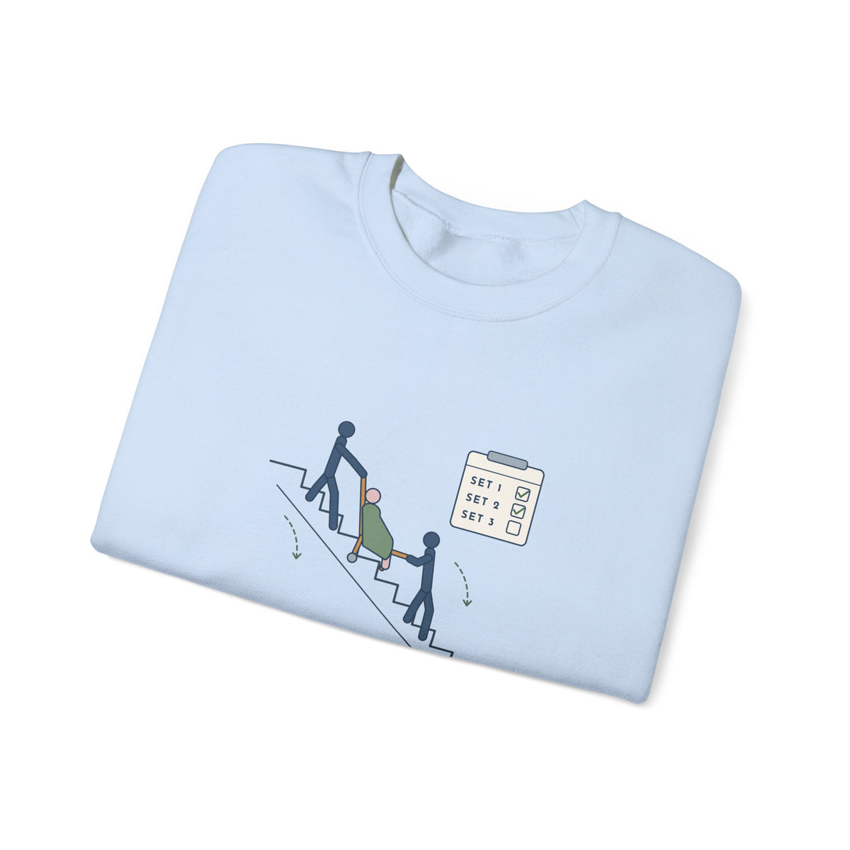 Paramedic Crewneck Sweatshirt - Leg Day: Third-Floor Walk-Up EMS Gift