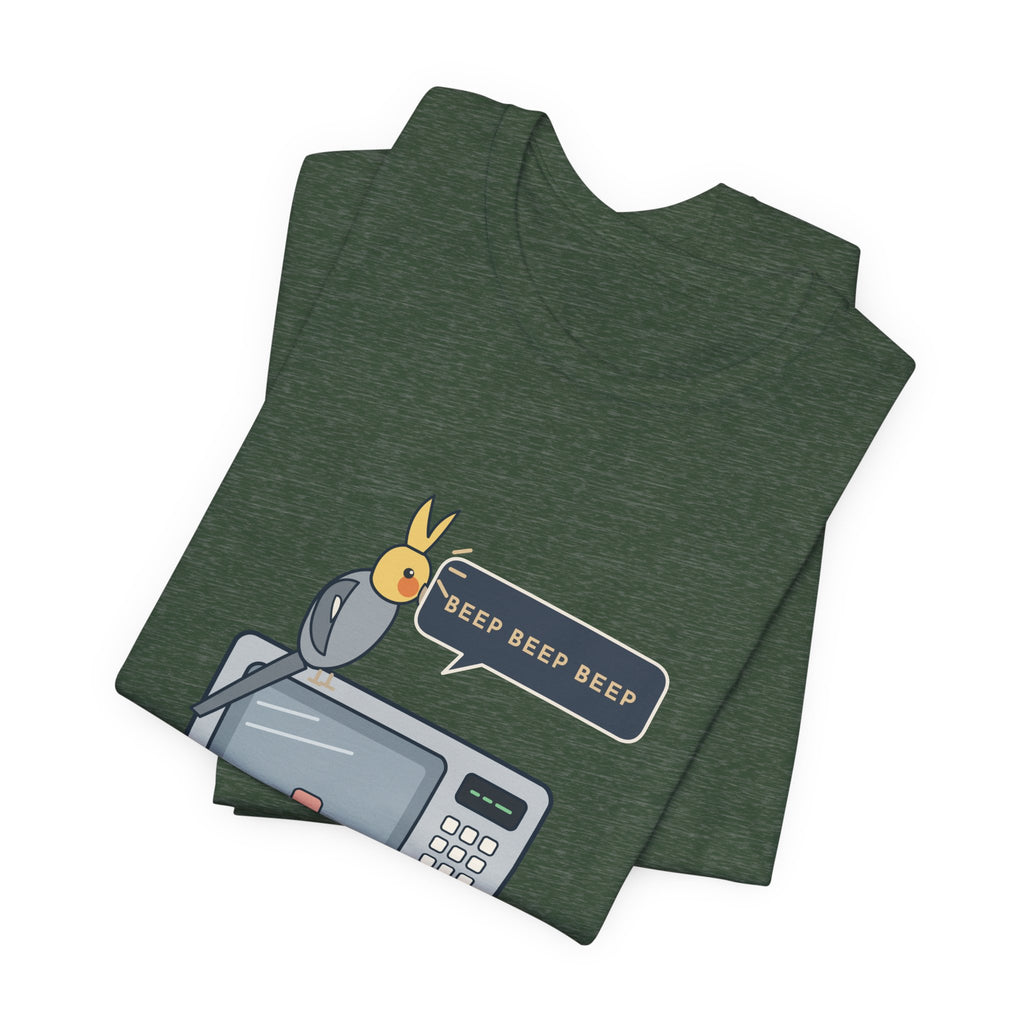 Cockatiel T-Shirt - Learned the Microwave. Ignored My Name. Parrot Owner Tee