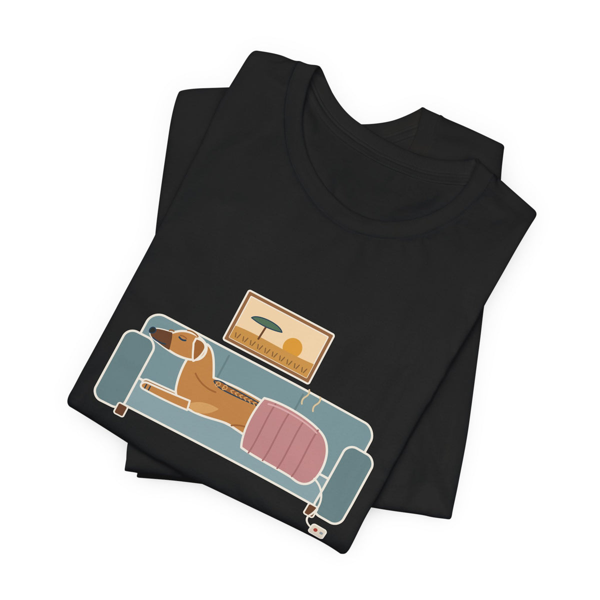 Rhodesian Ridgeback T-Shirt - Bred to Track Lions, Lives Under the Heated Blanket