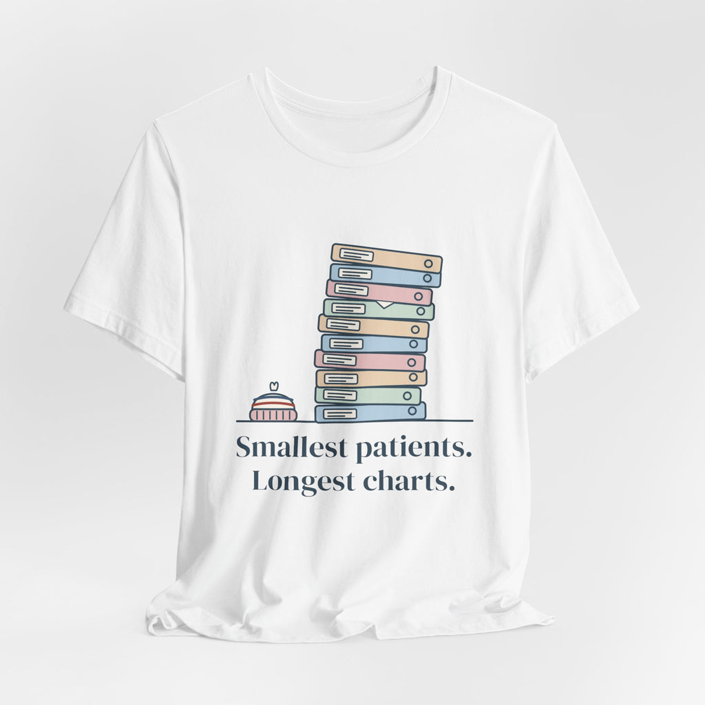 NICU Nurse Shirt - Smallest Patients. Longest Charts. Funny Neonatal Nurse T-Shirt Gift