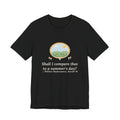 Shakespeare Quote T-Shirt, Shall I Compare Thee to a Summer's Day, Love Framed Meadow Tee