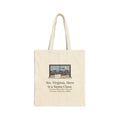 Yes Virginia 1897 Editorial Tote Bag, Christmas F. P. Church Quote Tote with Snowy Windowsill Letter