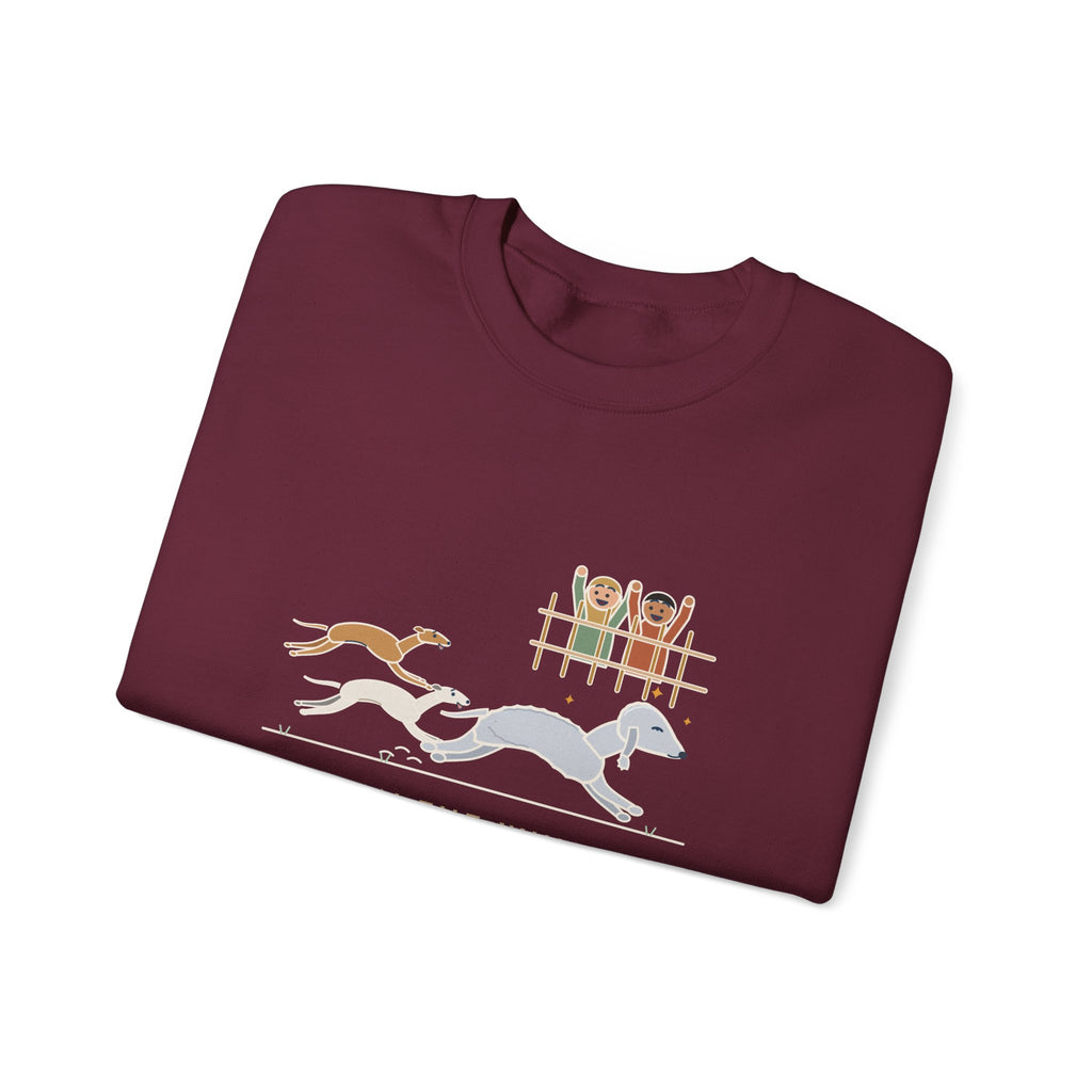 Bedlington Terrier Crewneck Sweatshirt - Outran the Whippets, Still Fluffy