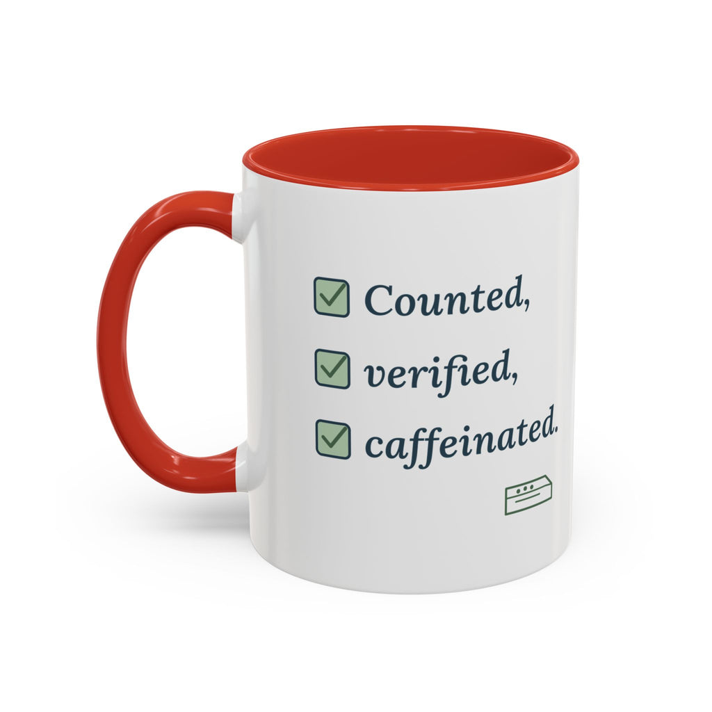 Pharmacist Accent Mug - Counted, Verified, Caffeinated Pharmacy Coffee Mug Gift
