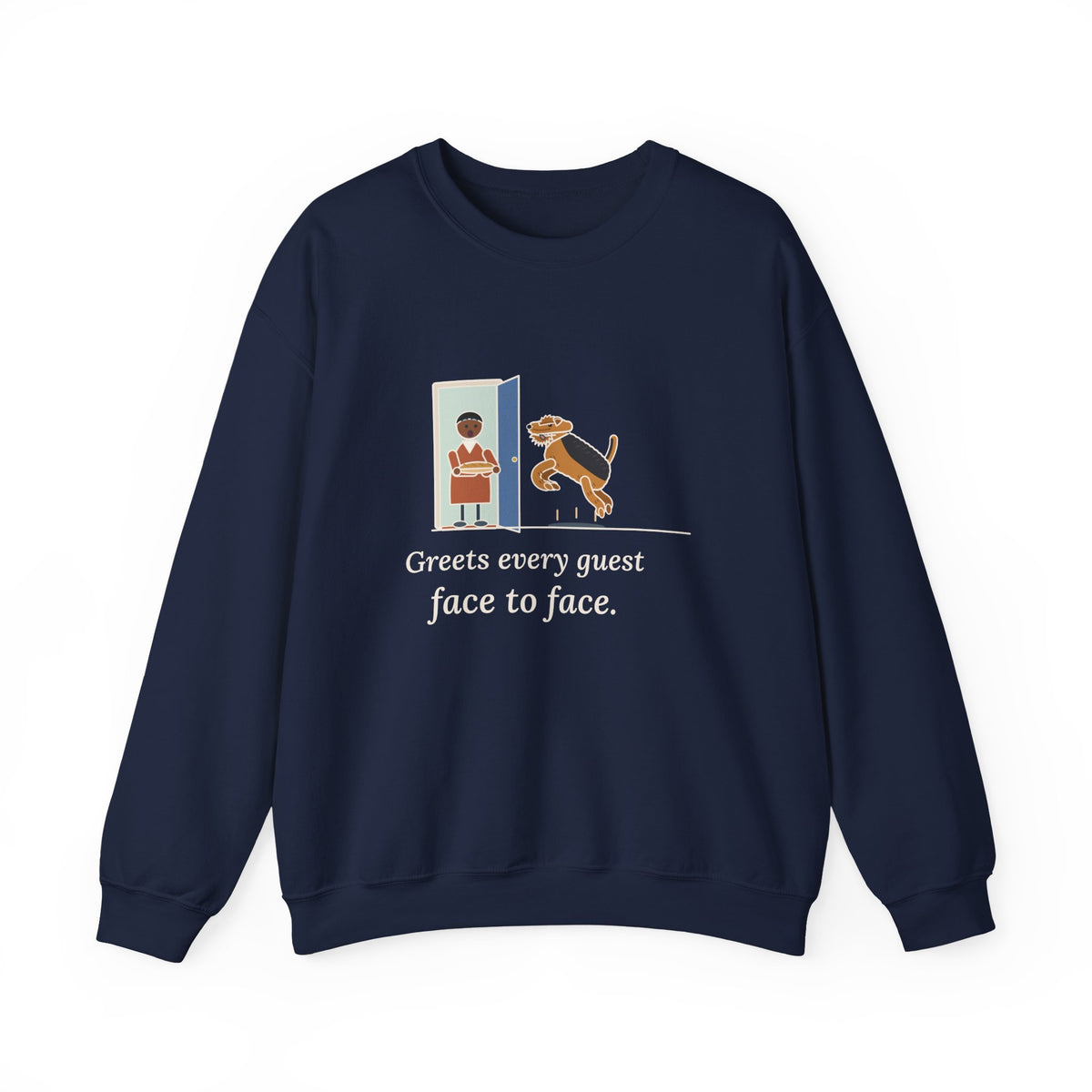 Airedale Terrier Crewneck Sweatshirt - Front Door Greeter Dog Lover Gift