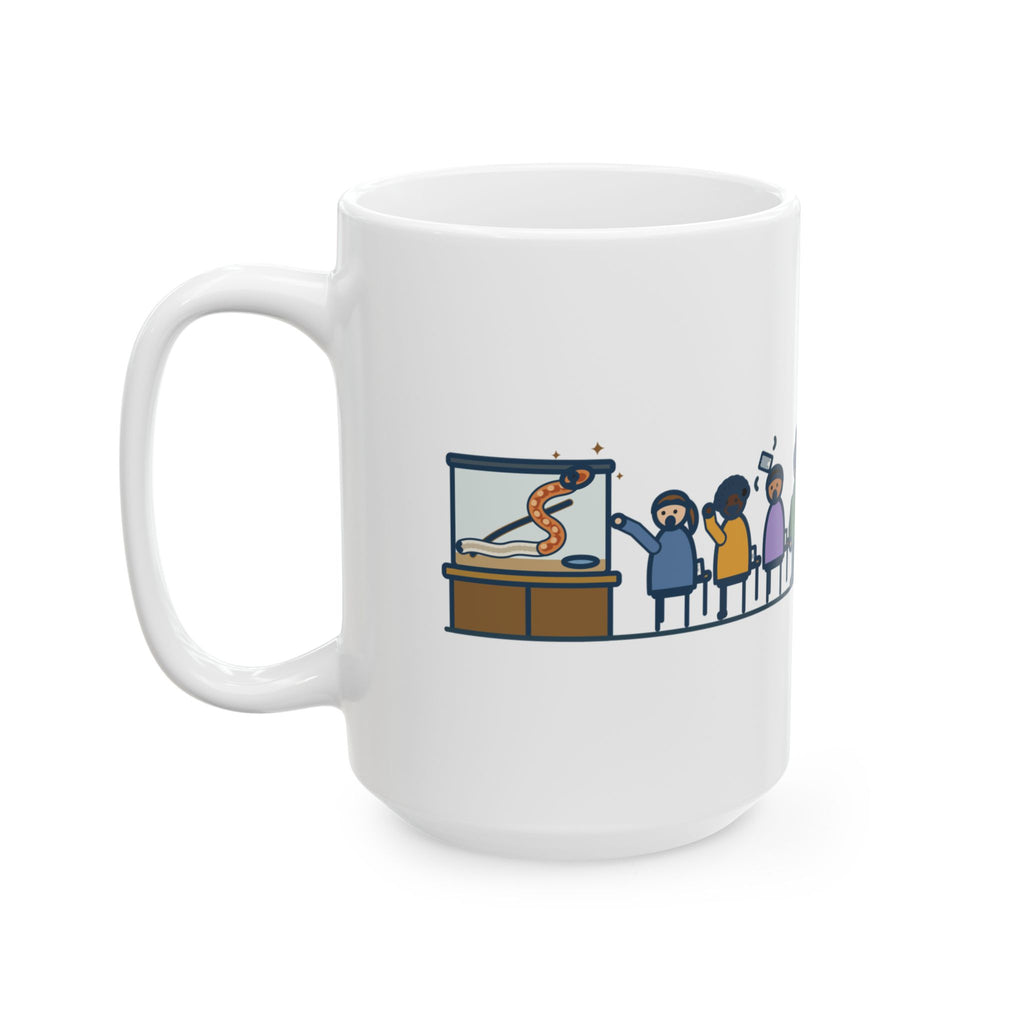 Large Zoology Teacher Mug 15oz - Quiz Paused for the Class Snake Shedding