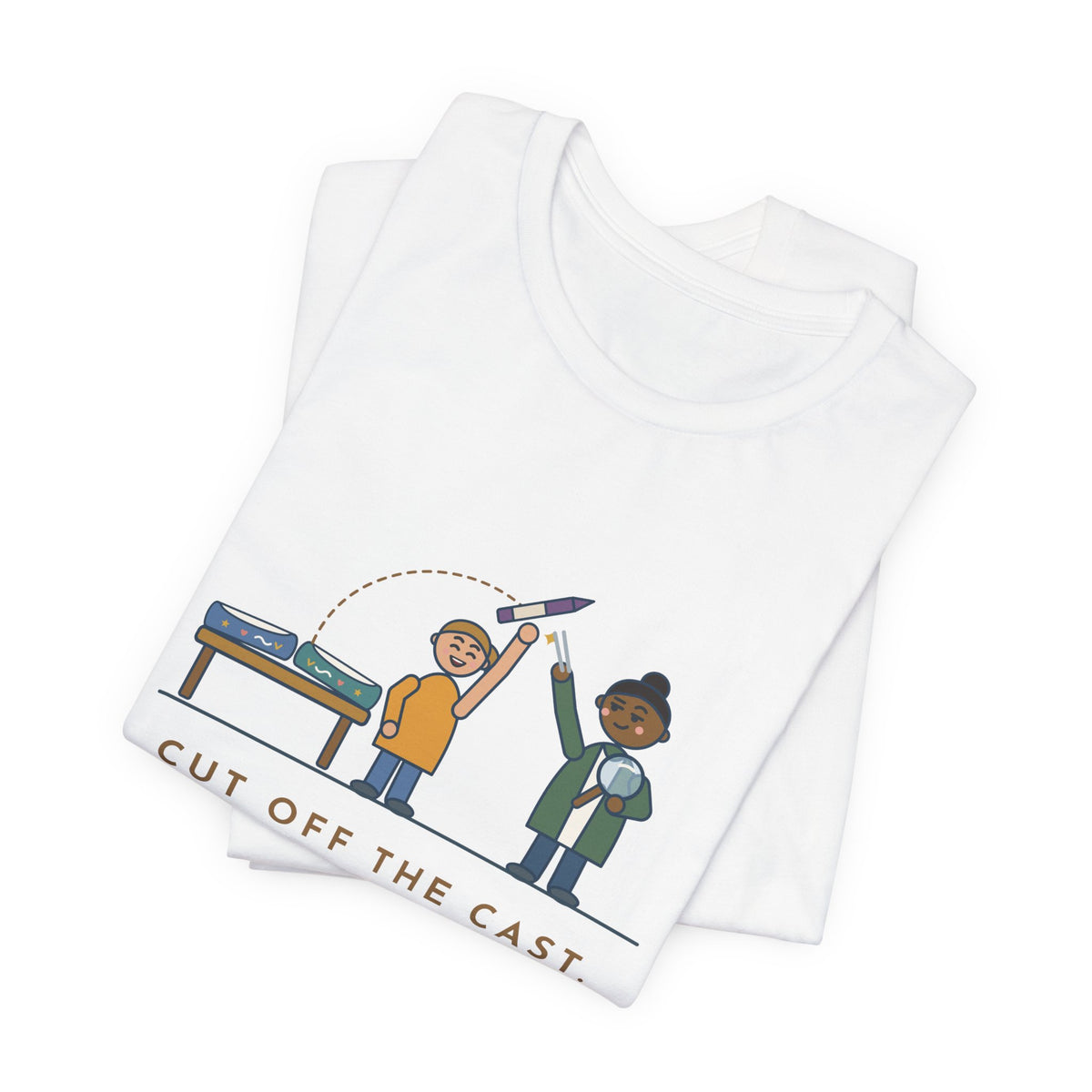 Cast Clinic Nurse T-Shirt - Cut Off the Cast, Found a Missing Crayon Inside Ortho Nurse Tee