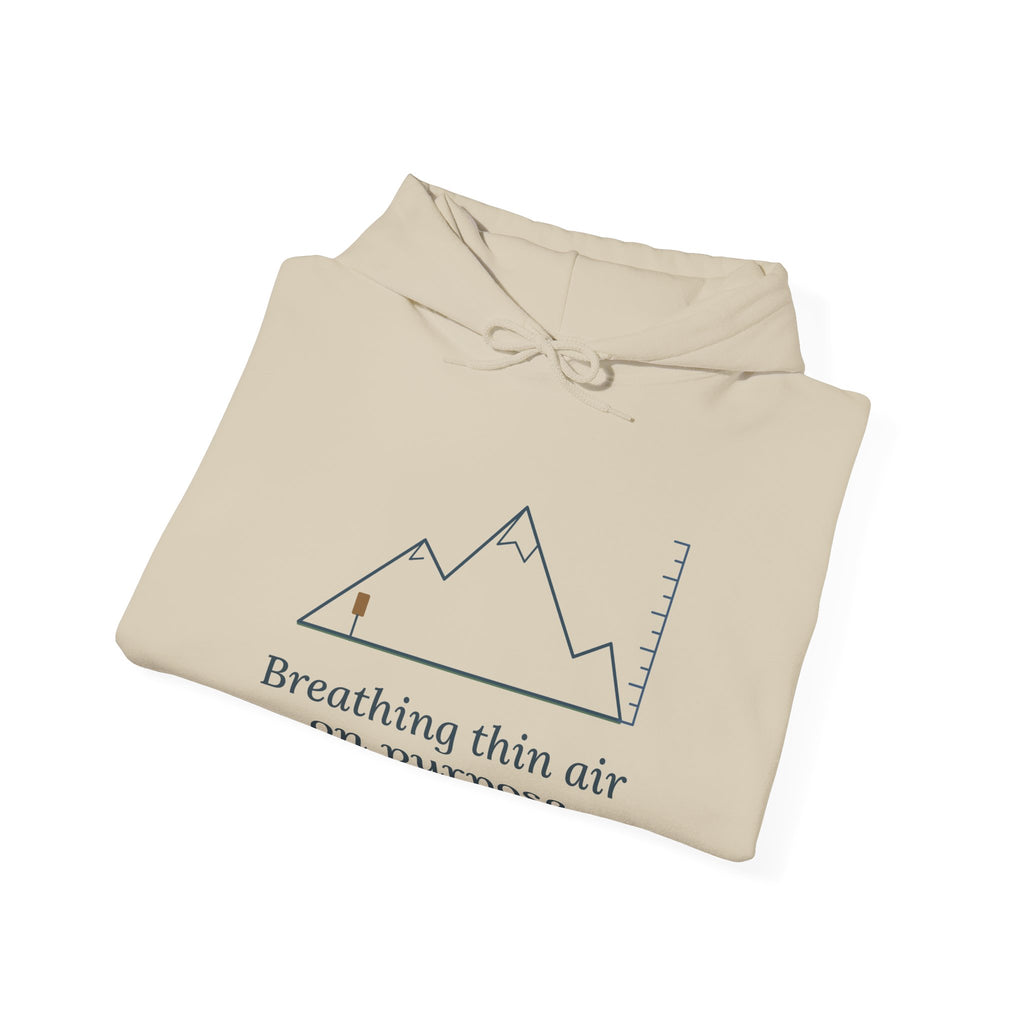 Colorado Hiking Hoodie - Breathing Thin Air on Purpose Mountain Hooded Sweatshirt