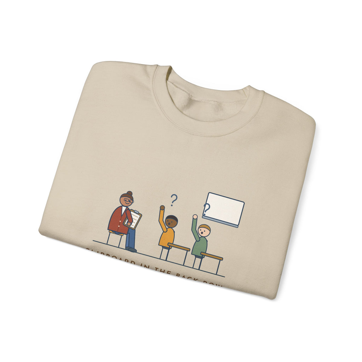 Instructional Coach Crewneck Sweatshirt - Two Kids Asked If I'm the Sub