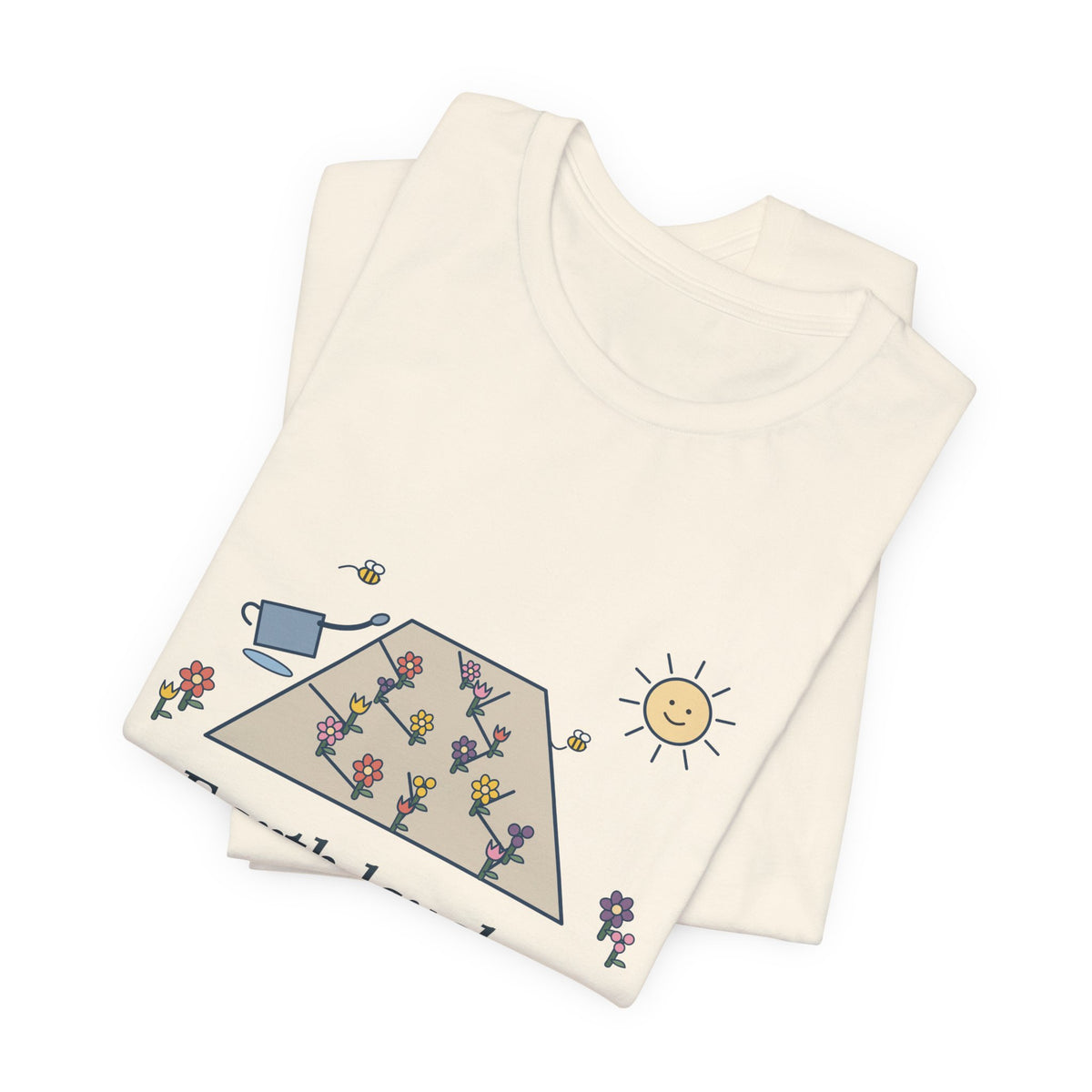 Emerson Quote T-Shirt, Earth Laughs in Flowers, Garden Wildflower Path Tee