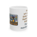 Merle Dog Mug, Took Him to the Paint Store for Fun, The Color Matcher Gave Up, Funny Coffee Mug 11oz