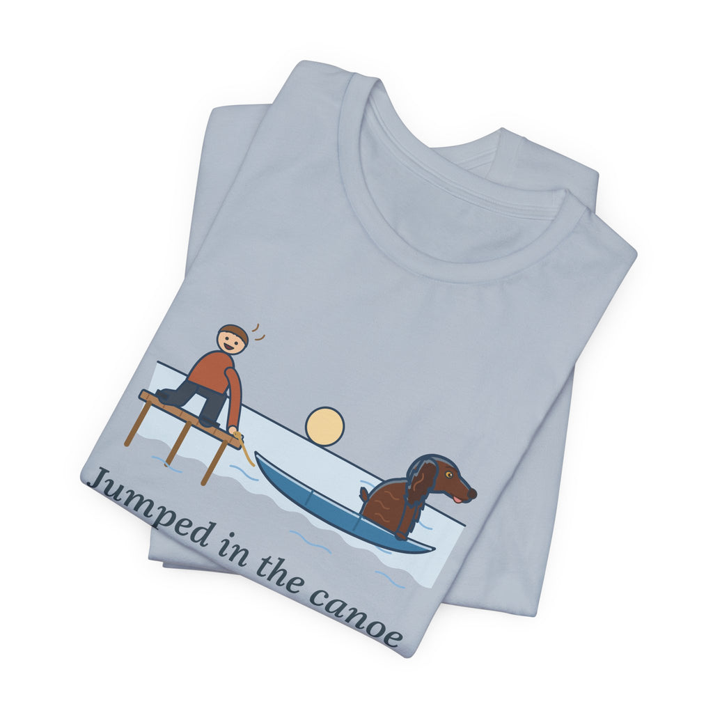 Boykin Spaniel T-Shirt - Jumped in the Canoe Before I Untied It, Funny Dock Morning Dog Tee