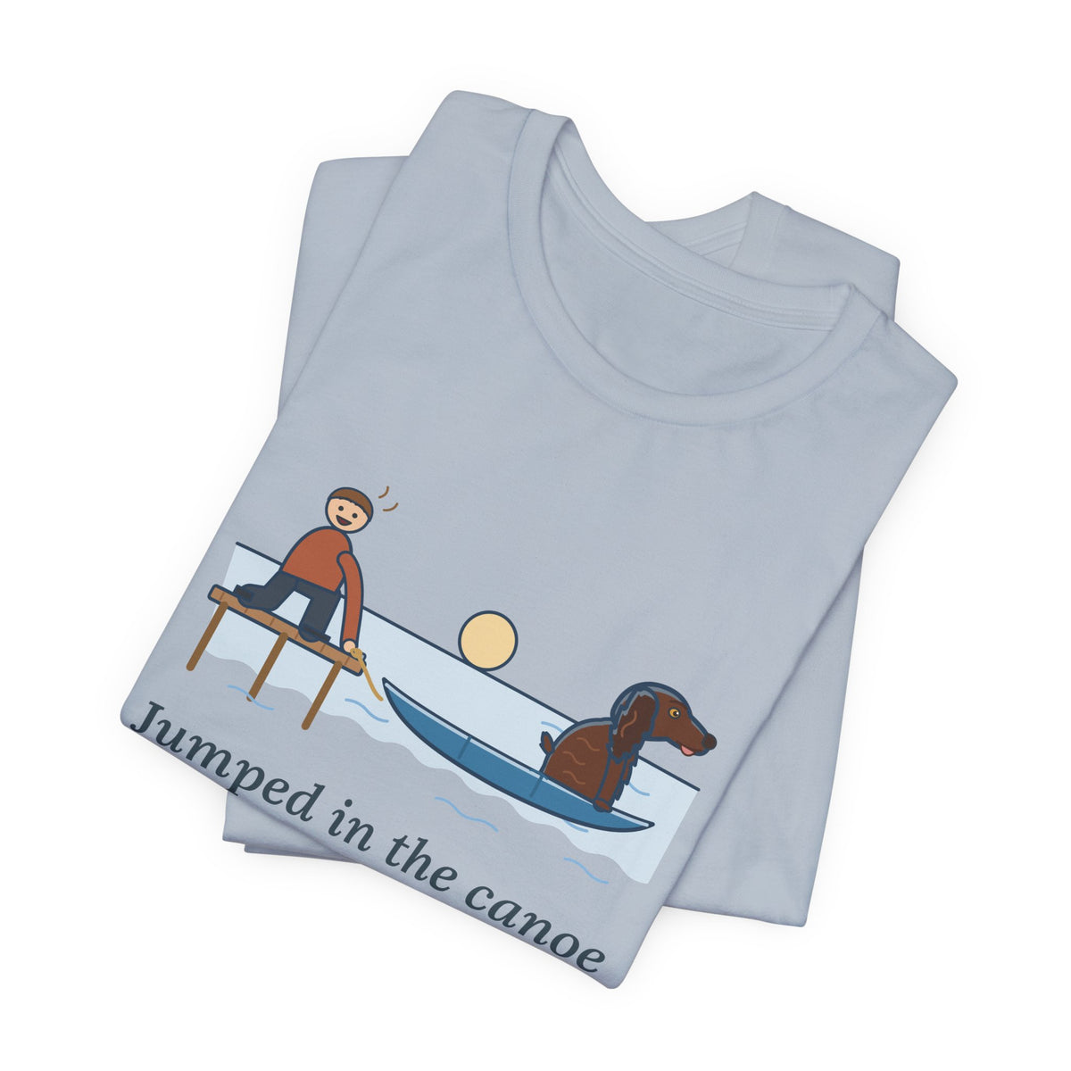 Boykin Spaniel T-Shirt - Jumped in the Canoe Before I Untied It, Funny Dock Morning Dog Tee