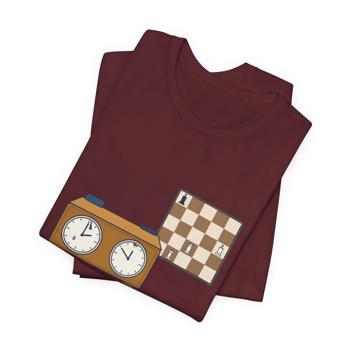 Chess T-Shirt - Winning Position. Flag Fell. Funny Blitz Chess Clock Tee