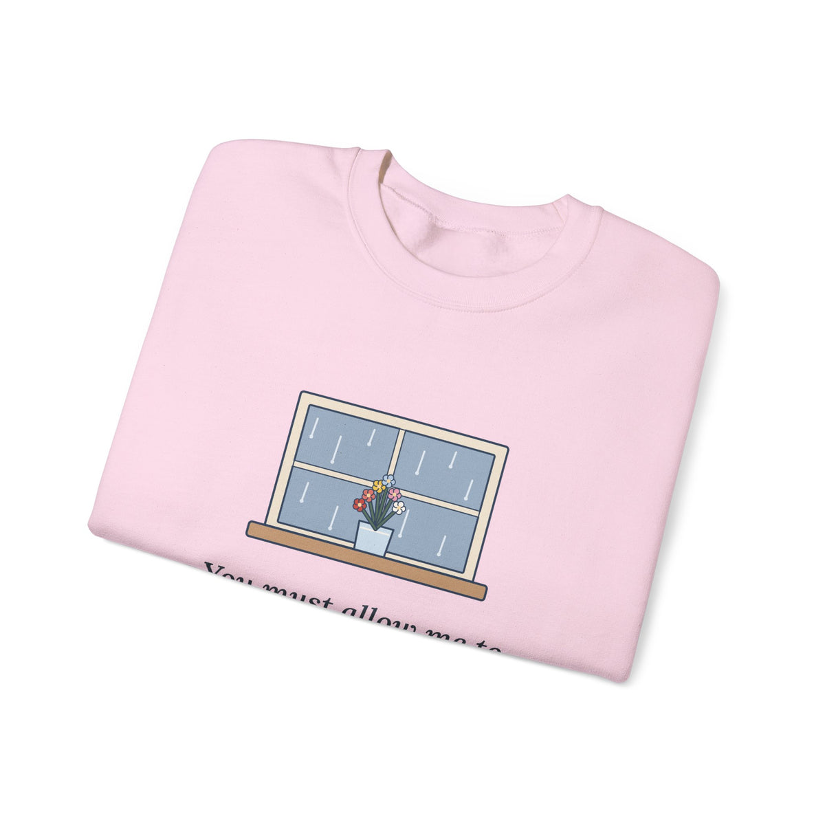 How Ardently I Admire and Love You Sweatshirt, Romance Jane Austen Quote Crewneck with Rainy Window
