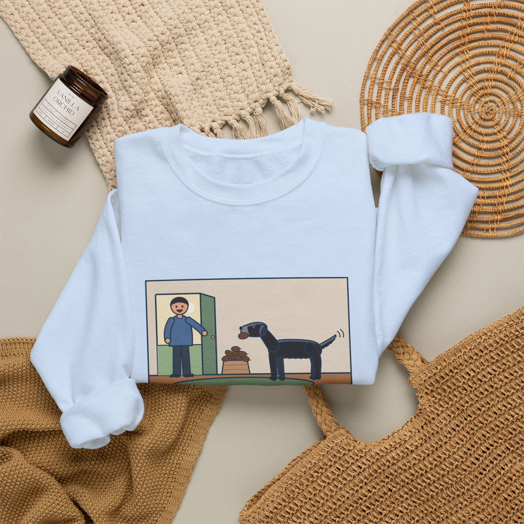 Flat-Coated Retriever Sweatshirt, Turned Ten This Year, Still Brings a Pinecone to the Door Every Time, Funny Homecoming Crewneck