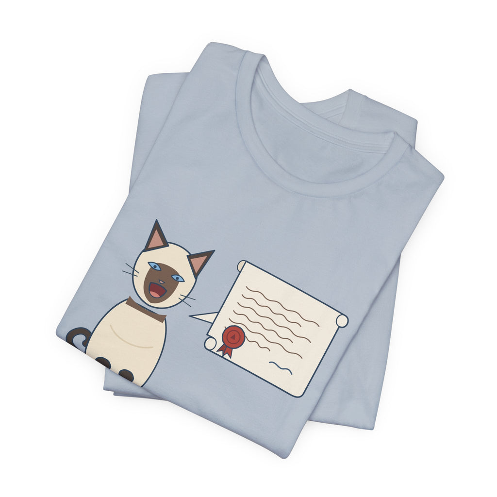 Siamese Cat T-Shirt - Fluent in Complaint Seal Point Cat Lover Tee