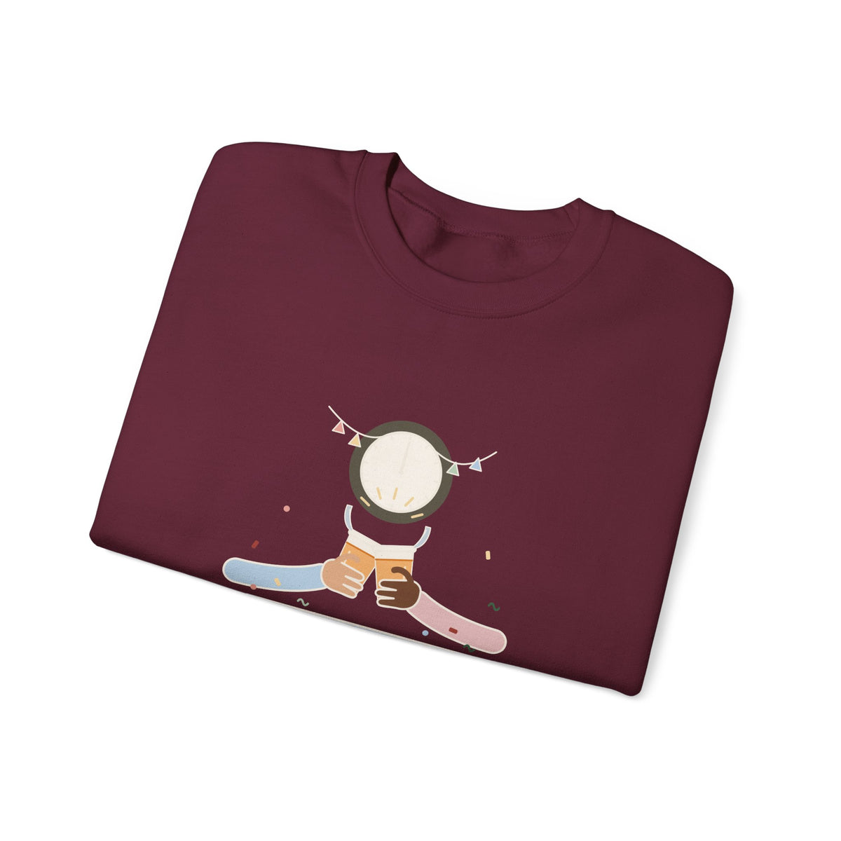 Night-Shift Nurse Crewneck Sweatshirt - New Year's Toast: Apple Juice, Nurses' Station