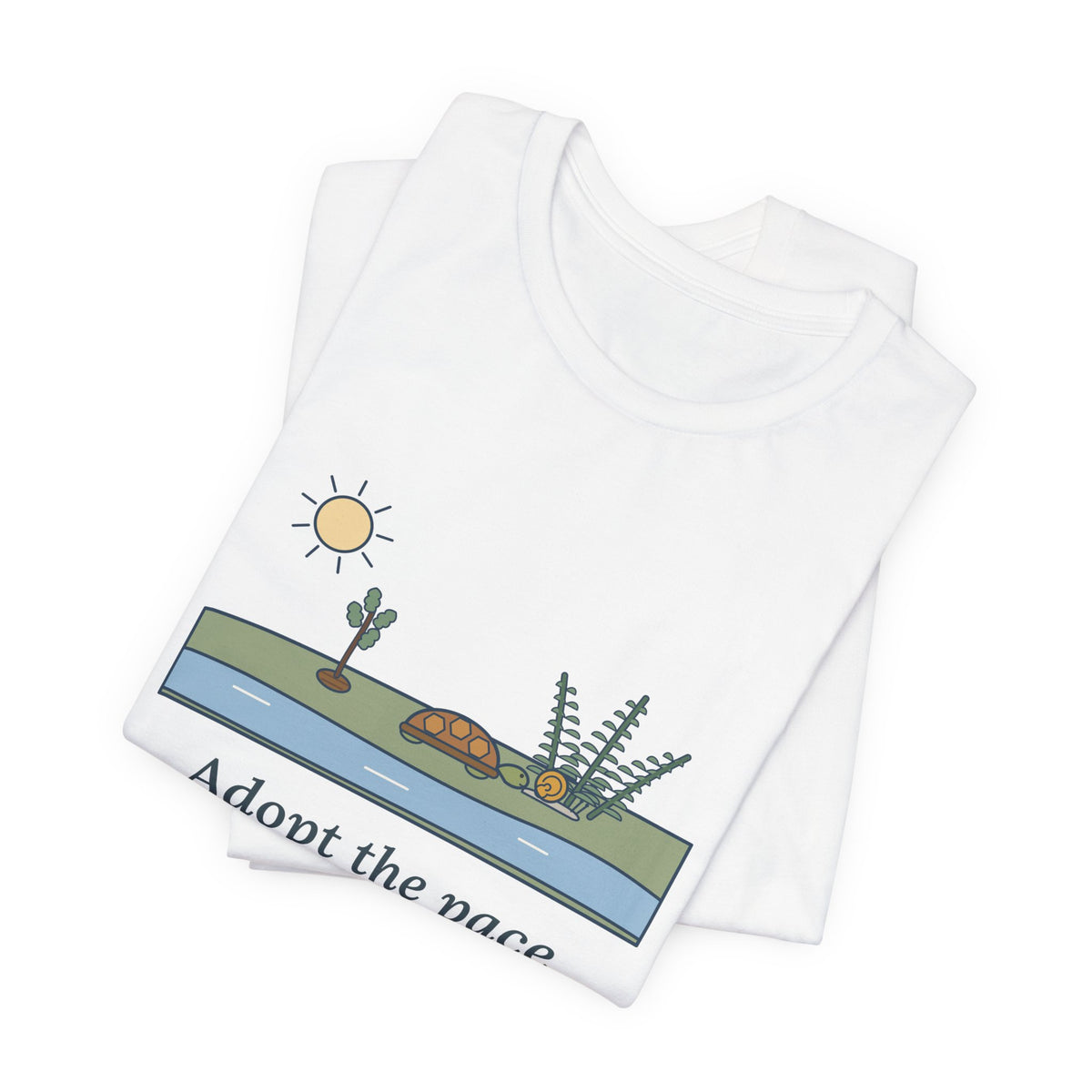 Emerson Quote T-Shirt, Adopt the Pace of Nature, Her Secret Is Patience, Nature Tortoise and Snail Tee