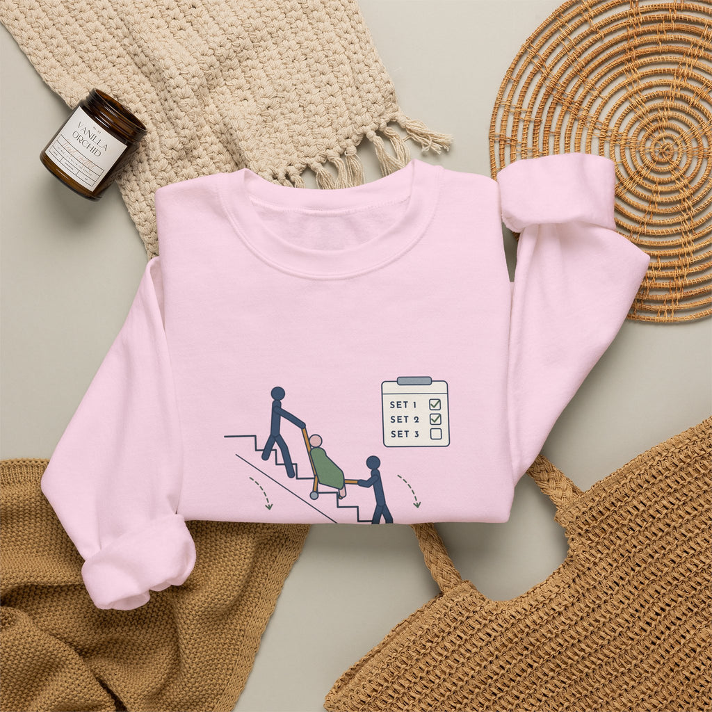 Paramedic Crewneck Sweatshirt - Leg Day: Third-Floor Walk-Up EMS Gift