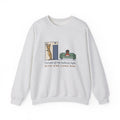 Serengeti Cat Crewneck Sweatshirt - Long-Legged Spotted Cat at the Light Switch