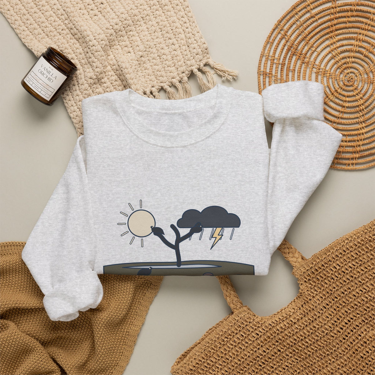 Fair Is Foul and Foul Is Fair Sweatshirt, Gothic Shakespeare Quote Crewneck with Twisted Heath Tree