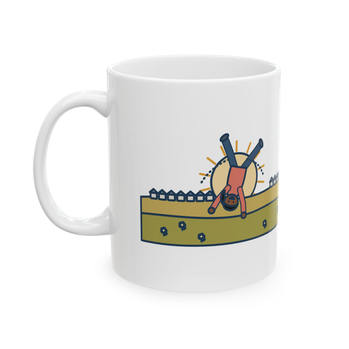 Oscar Wilde Quote Mug, To Live Is the Rarest Thing in the World, Literary Cartwheel Meadow Coffee Mug 11oz